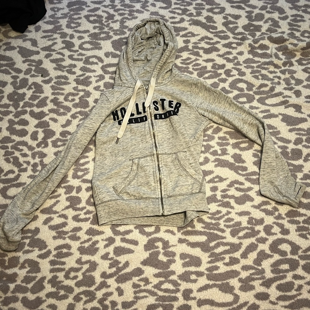 Hollister Light Gray Fleece Hoodie